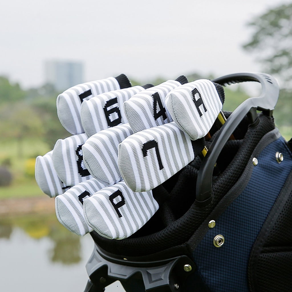 ANXPTIME 10Pcs Golfing Club Putter Headcover Knitted Mallet Putter Cover for Enthusiasts