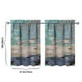 thumbnail image 4 of Gray Abstract Oil Painting Kitchen Curtains - Vintage Tier Cafe Curtains for Bathroom Living RV Rod Pocket Window Drapes 36 Inch 2 Panels Set 28"x36" Window Treatment Tiers, 4 of 4