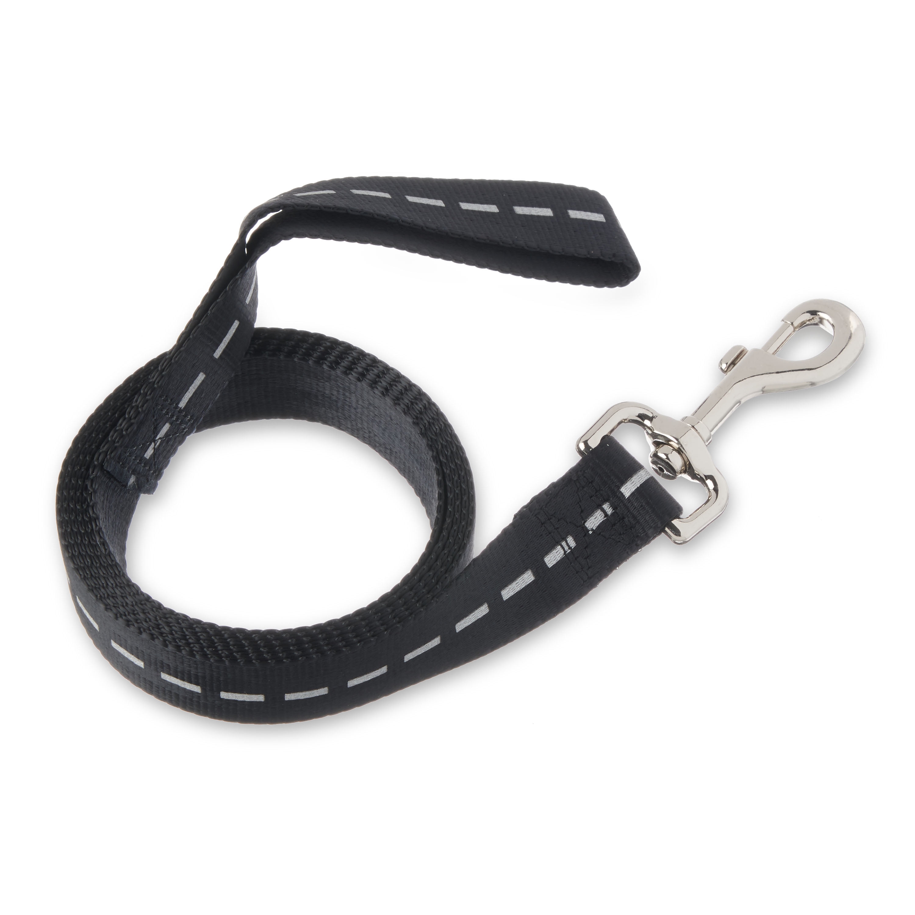 Vibrant Life Solid Nylon Dog Leash, Black, Large, 6 feet
