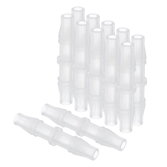 Uxcell 12pcs 3/16" to 3/16" Plastic Hose Barb Fitting Splicer for Garden Water Fuel Line