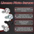 thumbnail image 2 of Paquete de 100 tornillos para matrículas de automóviles, camiones y vehículos deportivos utilitarios, 2 of 4
