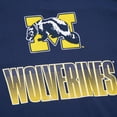 thumbnail image 5 of Men's Mitchell & Ness Navy Michigan Wolverines Throwback Allover Long Sleeve T-Shirt, 5 of 5