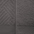 thumbnail image 3 of Basketweave Jacquard and Solid 100% Egyptian Cotton Face, Hand, and Bath Towels - 6-Piece, Grey by Blue Nile Mills, 3 of 4