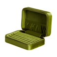thumbnail image 3 of Estuche de viaje para joyas jinwen de terciopelo verde con cierre de cremallera, 3 of 8