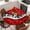 Red White, variant on Piano Keyboards Round Tablecloth, Fitted Table Cover with Elastic for 36"-44" Round Tables, Musical Notes Vintage Red Table Cloth Outdoor Indoor Dinning Party Waterproof Tablecloths