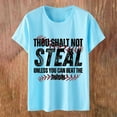 thumbnail image 4 of Endives Thou Shall Not Steal Unless You Can Beat The Throw Women's Letter Baseball Love Print Round Neck Short Sleeve T Shirt Top, 4 of 5
