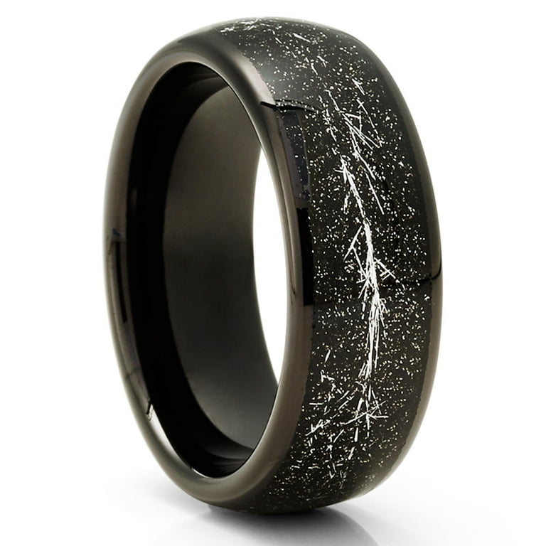 Meteorite tungsten shop ring