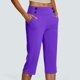 thumbnail image 2 of MKLEKYY Leggings Capris elásticos de cintura alta para mujer, para yoga, entrenamiento informal, pantalones capri, leggings rectos cortos, 2 of 5