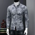 thumbnail image 2 of Camisas y blusas para hombre Ropa floral Tops de manga larga para hombre Estampados hawaianos Divertidos 2025 Novedades en corte ajustado Moda 2024 Asia, 2 of 5