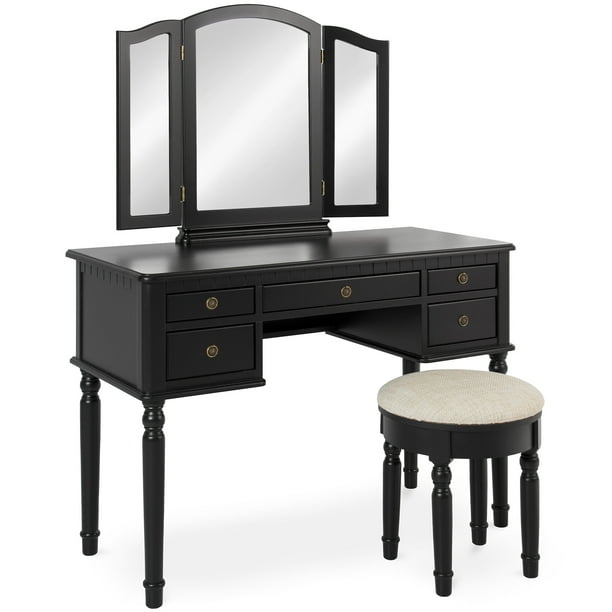 Best Choice Products Bedroom Vanity Hair Dressing Table Set With