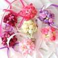 thumbnail image 2 of UDIYO Wedding Bridesmaid Sisters Hand Wrist Corsage Flower Imitation Pearl Bracelet, 2 of 7