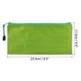 thumbnail image 2 of Uxcell A6 Document Pocket Storage Pouch Waterproof Zipper File Bags, Green 5 Pack, 2 of 6