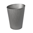 thumbnail image 3 of Hefty 2.3 Gallon Plastic Decorative Bathroom, Bedroom, Office Wastebasket, Gray, (Set of 4), 3 of 6