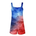 thumbnail image 4 of 4th of July Rompers Women Rompers for Women 2025 Womens Jumpsuits Casual Womens Rompers Summer Romper Women's Independence Day Print Pocket Romper Shorts, 4 of 5