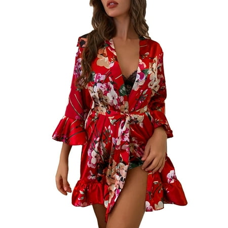

UmitaySatin Silk Pajamas Women Nightdress Lingerie Robes Underwear Sleepwear fascinating