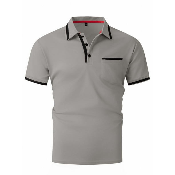 Clearance!Uooqdmx Polo Shirts for Men Mens Dress Shirts Fashion