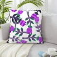 thumbnail image 6 of ZICANCN Vintage Purple Flowers Throw Pillow Covers, Bed Couch Sofa Knit Decorative Pillow Covers for Living Room Farmhouse, 20"x20", 6 of 8