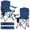 Navy Blue, variant on FREESKY Camping Chair 2 Pack Outdoor Folding Chairs with Cooler Bag & Side Pocket Portable Lightweight Chair, Blue