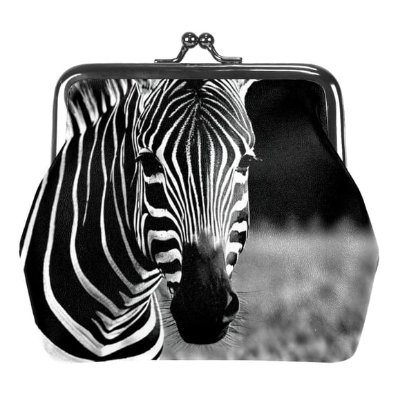 ERJLKXP Grassland Zebra Small Coin Purse & Pouchese for Women and Girls,Leather Coin Wallet Travel Essentials for Change, Keys, Lipstick