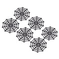 thumbnail image 1 of 50 piezas de tela de araña de plástico para Halloween, accesorios de vacaciones para decoración de Halloween (negro), 1 of 6