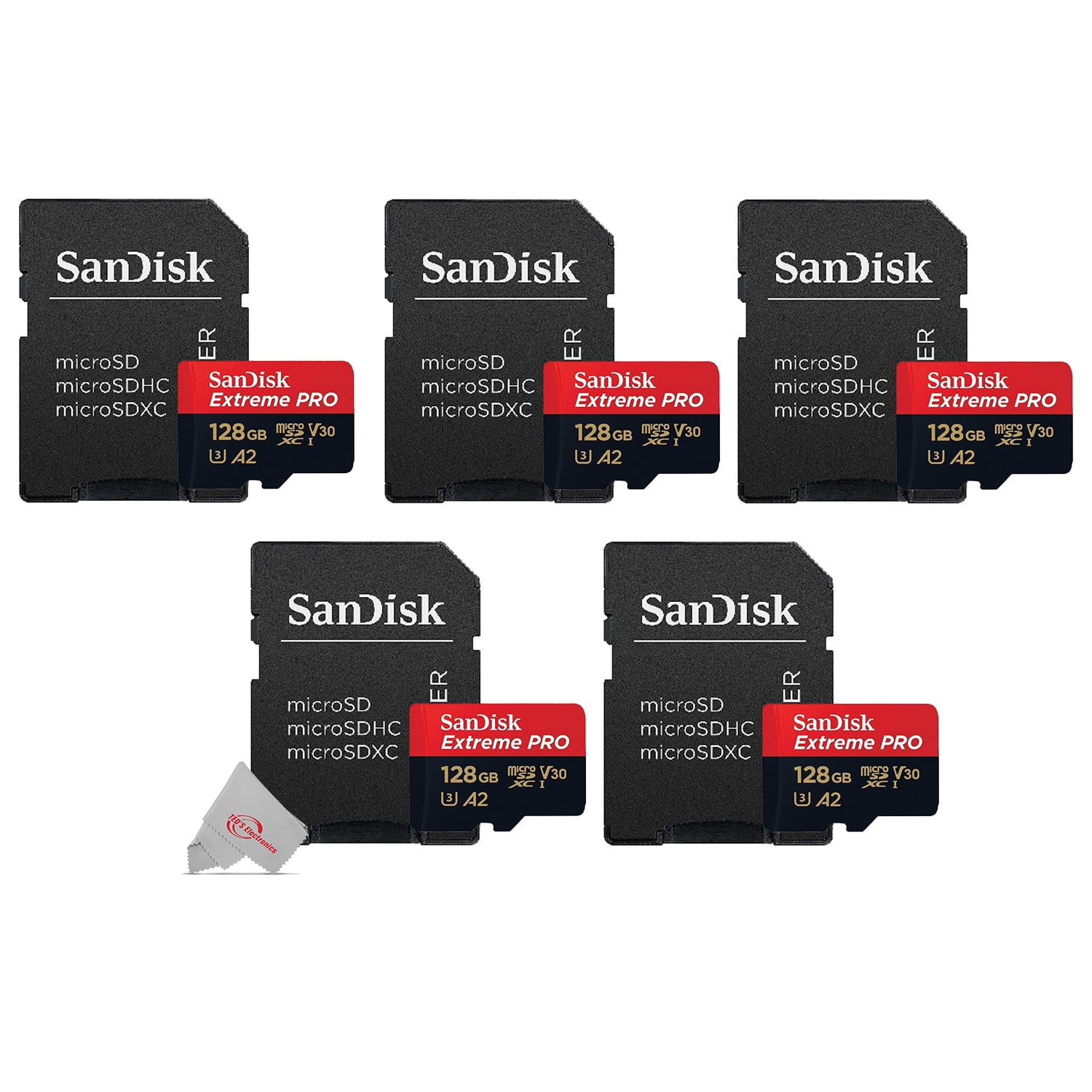 SanDisk Extreme PRO 128GB microSDXC UHS-I Memory Card with SD Adapter  A2 UK 