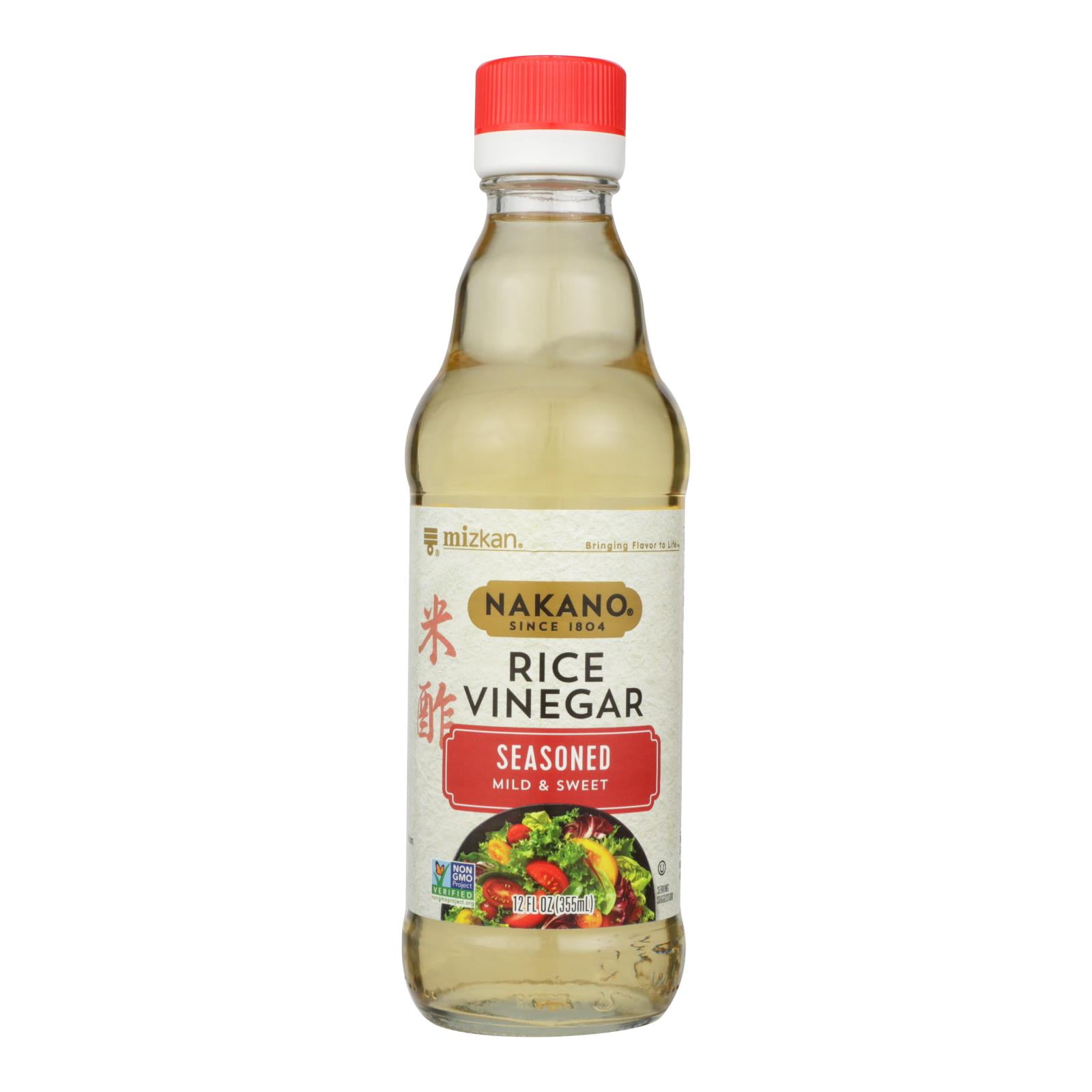 (6 Pack) Nakano GMOFree Seasoned Rice Vinegar, 12 Fl Oz Bottle