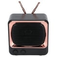 thumbnail image 3 of Altavoz BT con forma de TV, inalámbrico, ligero, portátil, minialtavoz de sonido de estilo clásico, color negro, 3 of 8
