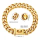 thumbnail image 3 of Collar Para Perro Con Cadena De Oro De 14 Mm, 3 of 7