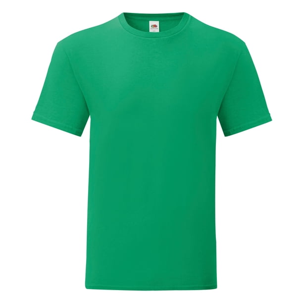 Fruit Of The Loom - Camiseta emblemática de la marca para hombre caballero (Verde Césped)
