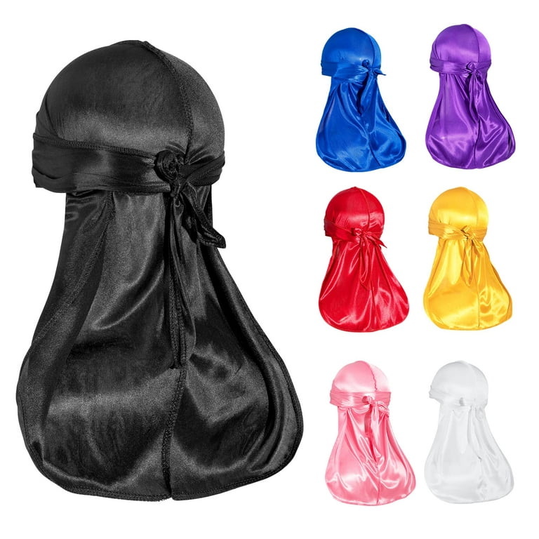  LEADUWAY 8Pcs Silky Durags, Silk Durag for Men Women, Satin Doo  Rag for 360 Waves, Durags Pack with Extra Long Tail and Wide Straps :  Beauty & Personal Care