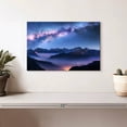thumbnail image 2 of Elephant Stock Milky Way Above Misty Dolomites Wall Art - Horizontal Canvas Wall Art - Living Room Wall Decor - Astronomy & Space Canvas - Black And Gray Decor - 12" x 8", 2 of 8