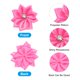 thumbnail image 3 of Uxcell 1.2 Inch Small Ribbon Flowers Satin Ribbon Flowers Mini Fabric Flowers Rose Pink 50 Pcs, 3 of 7