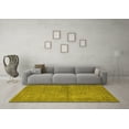 thumbnail image 3 of Ahgly Company Indoor Square Oriental Yellow Industrial Area Rugs, 4' Square, 3 of 4