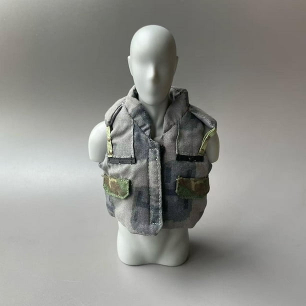 Chaleco con figura en miniatura,Figura de acción a escala 1/6,ropa,chaleco,unisex,Figura de acción 1:6 Ropa para hombres y mujeres,Figuras de acción de ropa en miniatura de 12