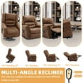 thumbnail image 6 of W WARMHOL Electric Power Lift Recliner Chairs with Massage and Heat for Elderly, Overstuffed Wide Ergonomic Lounge Chair Classic Single Sofa for Living Room with 2 Remote Control/USB Ports(Brown), 6 of 7