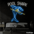 thumbnail image 3 of Craftnamesign Pool Shark Neon Sign, Shark LED Sign, Billiards Club Decor, 3 of 4