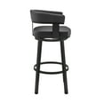 thumbnail image 4 of Armen Living Cohen30" Bar Height Swivel Bar Stool in Black Finish and Black Faux Leather, 4 of 11
