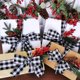 thumbnail image 3 of Ounissouiy Cinta a cuadros de imitación de cáñamo para fiesta de vacaciones, árbol de Navidad, decoración con lazo, Bar de Hotel, casa de campo, Artesanía Ounissouiy HA065612-00, 3 of 6