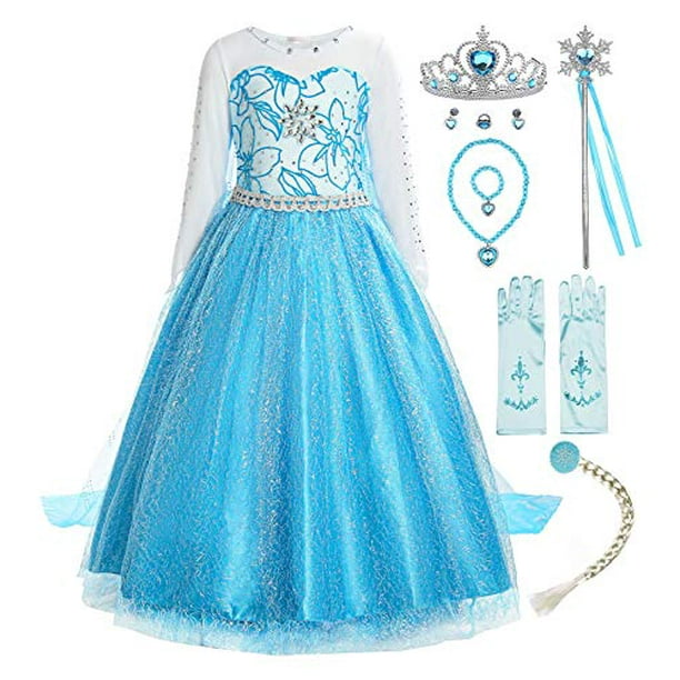 Relibeauty Little Girls Snow Princess Fancy Dress Queen Costume With Accessories 6x 140 Blue Walmart Com Walmart Com Relibeauty Little Girls Snow Princess Fancy Dress Queen Costume With Accessories 6x 140 Blue Walmart Com Walmart Com