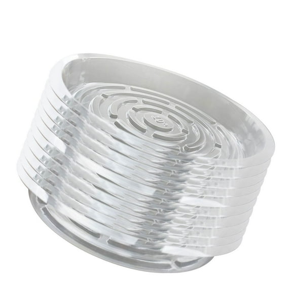 Thicken Plant Saucer, Clear Plastic Saucers Drip Trays Sturdy Flower Pot Tray for Indoors & Outdoor Plants or Planter pots