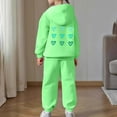 thumbnail image 4 of NAFUU Toddler Girl Clothes Children Boys Girls Sweatsuits Solid Color Long Sleeve Hoodie Pullover Tops Pants Set 2Pcs Kids Athletic Outfits Hallowmas Vintage 2-3 Years, 4 of 7