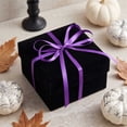thumbnail image 5 of XIA0LE Halloween Satin Ribbon Black Purple Orange Solid Color Ribbon 0.39in X 8 Yards For Gift Wrapping Bows Crafts Party Decor Diy Supplies, 5 of 7