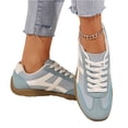 thumbnail image 5 of HTHLVMD Lace-Up Low-Top Casual Shoes, Suede Leather Combination Walking Shoes, Women's Retro Two-Tone Low-Top Lace-Up Sneakers, Slip-On Suede Non-Slip Fashionable Casual Walking Shoes, Sky Blue 5.5, 5 of 6