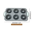 thumbnail image 2 of 6-Cavity Silicone Donut Mold – Non-Stick Reusable Tray for Cakes/Pastries/Ice Cubes (Baking & Freezing Use), 2 of 6