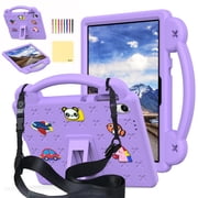 Dteck Kids Friendly Case For Onn 11 Inch Core Tablet (2026 Model) Shockproof Slim Lightweight Cute Protective Case with Shoulder Strap & Stand Handle, Lightpurple