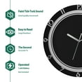 thumbnail image 3 of Wall clock Plastic Silent Suitable for decoration 12in Black, 3 of 4