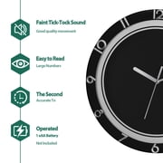 Wall clock Plastic Silent Suitable for decoration 12in Black