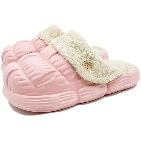 

PIKADINGNIS Women Comfy Fuzzy Memory Foam Slippers Warm Plush Closed-Toe Comfortable Slippers Indoor Outdoor Shoes