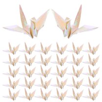 STRANDCHIC 100PCS Folded Handmade Birds Paper Crane Hanging Gars for Birthday Party Supplies Multi Color