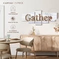thumbnail image 5 of Elephant Stock Farmhouse Gather Wall Art - Horizontal Multi Panel Canvas - Living Room Wall Decor - Wall Signs Multi Panel - Brown And Yellow Decor By Beth Grove - 55" x 24", 5 of 8